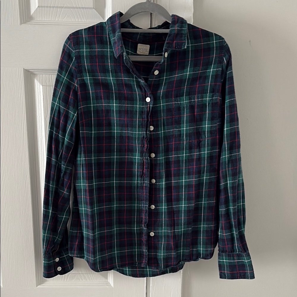 J.Crew Plaid Button-Up Shirt